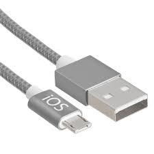 2 In 1 Usb Charger To Reversible Lightning Micro B Male Cable 3 Feet Gray