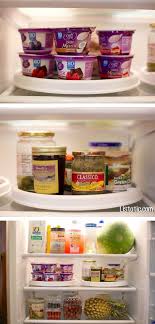 Refrigerator with a lazy susan built in. Put A Lazy Susan In The Back Corner Of Your Shelves To Make It Easy To Grab Everything You Have Stored Back There Kleine Wohnungsorganisation Kuhlschrank Organisieren Organisation Hacks