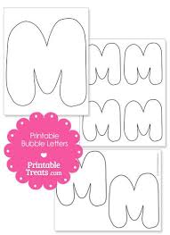 Free printable big letter style alphabet stencils. Printable Bubble Letter M Template Bubble Letters Letter Stencils Printables Templates Printable Free