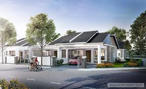 This simple one storey single detached house plan has 2 bedrooms, 1 toilet and bath, living room, dining and kitchen. Mekarsari 1 Storey Semi D Penang Property Talk