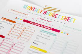 Budget Sheet - Track Monthly Finances Using Free Printables