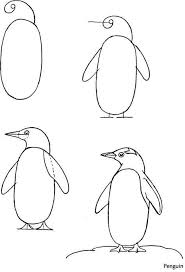 How To Draw Birds Dover Publications Samples How To Draw Penguin Con Immagini Disegni Bambini Imparare A Disegnare Disegnare Animali