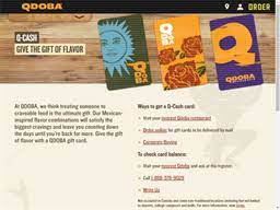 Signup is easy and free. Qdoba Gift Card Balance Check Balance Enquiry Links Reviews Contact Social Terms And More Gcb Today