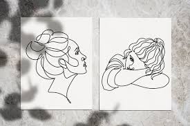 Good use for spa , salon and fashion logo. 20 Woman Vector Line Portraits Beauty Line Art On Behance
