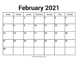 These free february calendars are.pdf files that download and print on almost any printer. February 2021 Calendar Calendar Options