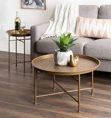 If your round table is small make the triangle smaller. Bungalow Rose Newell Coffee Table Reviews Wayfair