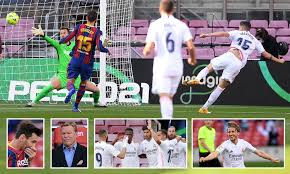 The game was living up to the hype and barcelona should have added to their lead when suarez sent in a low cross for messi only for the. Barcelona 1 3 Real Madrid Sergio Ramos And Luka Modric Second Half Strikes Send Los Blancos Top Daily Mail Online