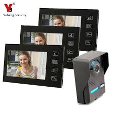 Yobang Security 7 Inch Intercom Door Station With Door Bell Camera Door Phone Intercom System Video Door Phone Touch Intercom Video Door Phone Doorbell Camera