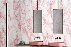 الرخام ورق حائط ذاتي اللصق الأثاث بلاط المطبخ الحمام باكسبلاش الفينيل ديكور الجدار ملصق ورق حائط حجر وردي Tiles Kitchen Wall Stickerdecorative Wall Stickers Aliexpress