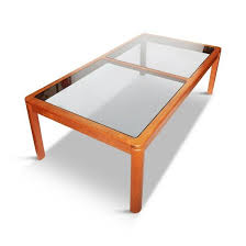 Vintage mcm teak danish coffee table with tinted glass top by k.t. Lot Art Danish Modern Teak And Smoked Glass Coffee Table By
