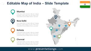 See the map view of the most popular tourist places to visit in india. India Editable Powerpoint Map Presentationgo Com