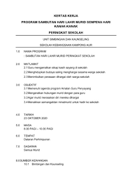 Kertas kerja sambutan hari lahir 2020. Sambutan Hari Kanak2 Skka 2020 Flip Ebook Pages 1 6 Anyflip Anyflip