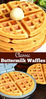 Buttermilk Waffles Recipe These Waffles Are Soft And Fluffy On The Inside And Crunchy On The Outsi Homemade Waffles Waffles Recipe Homemade Easy Waffle Recipe
