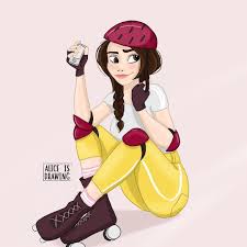 Let S Ride Art Ride Dessin Drawing Illustration Illustratrice Roller Girl Brunet Character Design Inspiration Character Design Sketches Of People