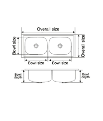 buy nirali kitchen sink double bowl