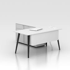 Top view and flat lay. China White Color L Shaped Luxury Executive Glass Furniture Modern Office Desk China Office Desk Modern Office Desk
