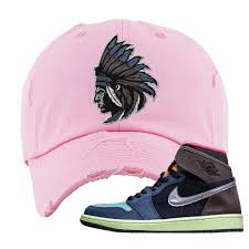 Maybe you would like to learn more about one of these? Air Jordan 1 Retro High Og Bio Hack Distressed Dad Hat Pink India Cap Swag