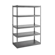 Gladiator 5 Tier Steel Garage Storage Shelving Unit With Ez Connect 48 In W X 72 In H X 24 In D Gark485xgg The Home Depot Garage Shelving Garage Shelving Units Shelving