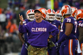 The new uniforms will feature larger numbers on the front of the jersey, bigger letters on the back's nameplate and a purple nike swoosh. Clemson S Dabo Swinney Giving Up Over 1 Million In Compensation