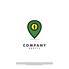 reptil location logo design on isolated background. reptil eye with pointer  logo 8891897 Vector Art at Vecteezy