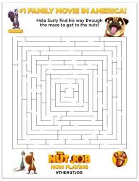 The Nut Job Movie Printable Maze Sweeps4bloggers Printable Mazes The Nut Job Maze