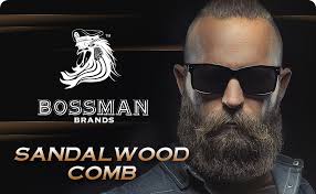 Amazon.com : Bossman Pocket Size Sandalwood Comb with Protective Case