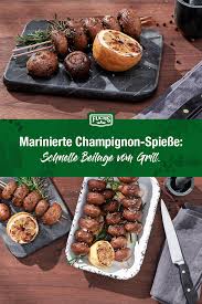 Rezept Gegrillte Champignon Spiesse Rezept Rezepte Essen Leckeres Essen