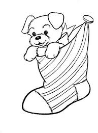 A Puppy Dog In A Christmas Stocking Coloring Page Free Printable Coloring Printable Christmas Coloring Pages Puppy Coloring Pages Christmas Pictures To Color