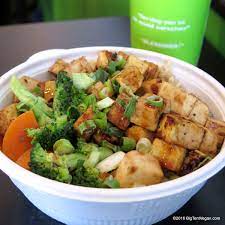 Organic Tofu Bowl With Brown Rice Steamed Veggies And Magic Sauce From Flame Broiler Hot Sauce And Hot Hot Sauce Recipes Vegan Fast Food Vegetarian Recipes