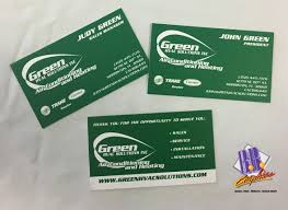 Magnetize your hvac business cards. Green Hvac Business Cards Bb Graphics The Wrap Pros