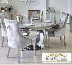 Jual Meja Makan Marmer Kaki Stainless Steel Terlaris