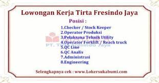 Lowongan kerja rs bayangkara cianjur. Lowongan Kerja Operator Pt Tirta Fresindo Jaya Cianjur 2020 Loker Sukabumi Lowongan Kerja Sukabumi Terbaru 2021