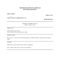MISSOURI COURT OF APPEALS WESTERN DISTRICT