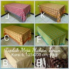 Taplak motif ini akan serasi diletakan pada meja berbentuk persegi atau bundar pada interior rumah minimalis, modern maupu kontemporer. Jual Taplak Meja Makan Tenun Kursi 6 Kota Bekasi Bunda Mayra Shop Tokopedia