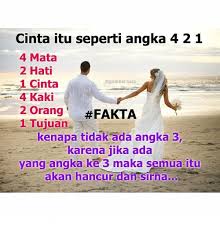 And i wish that i could build a time machine cuz time moves on and now you're gone. Cinta Itu Seperti Angka 4 2 1 4 Mata 2 Hati I Cinta 4 Kaki 2 Orang Fakta 1 Tujuan Kenapa Tidak Ada Angka 3 Karena Jika Ada Yang Angka Ke