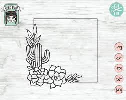 Download Cactus Frames Svg Cactus Svg File Cactus Monogram Svg Etsy In 2021 Monogram Svg Cactus Vector Cactus