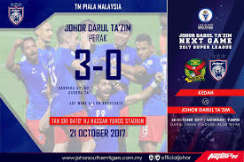 Football association of malaysia (official). Johor Southern Tigers Separuh Akhir Kedua Tm Piala Malaysia 2017 Jdt Vs Perak Perlawanan Separuh Akhir Kedua Tm Piala Malaysia 2017 Yang Menemukan Pasukan Johor Darul Ta Zim Jdt Dan Perak