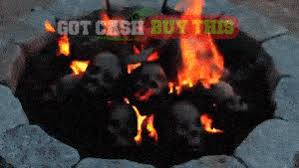 The skull heads and bones are safe to use indoors and out and do not produce any toxins or harmful. Human Skull Fire Logs Create The Fire Pit From Hell