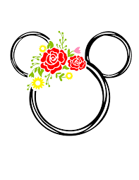 Download Mickey Mouse Floral Vinyl Decal J And J Design Studio Disney Designs Mickey Vinyl Decals