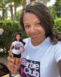 Bryn & l broke out our @barbieclubinternational Shirts to Twin around the  pool while