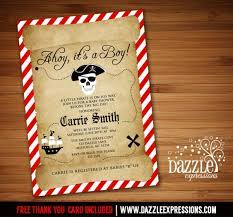 Printable Pirate Baby Shower Invitation Baby Boy Free Thank You Card Included Digital File Baby Shower Banner Diy Baby Shower Invitations For Boys Baby Shower Signs