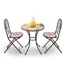 Perfect for balcony dining, backyard, pool and restaurant settings. Mosaic Bistro Table Set Wayfair