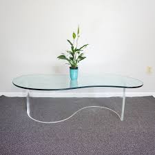 Fabulous Mid Mod Lucite Coffee Table Glass Top S Shaped Etsy Lucite Coffee Tables Coffee Table Acrylic Table