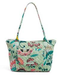 Vera bradley iconic small vera tote bag | dillard's. Carson East West Tote Mint Flowers Heart And Home