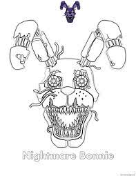 You can download, favorites, color online and print these fnaf phantom bonnie portrait for free. Nightmare Bonnie Fnaf Coloring Pages Printable