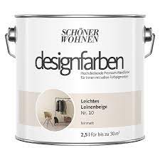 Schoner Wohnen Wandfarbe Designfarbe Leichtes Leinenbeige 2 5 L Feinmatt In 2020 Schoner Wohnen Wandfarbe Wandfarbe Schoner Wohnen Farbe