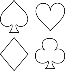 Playing Card Suits Line Art Free Clip Art Card Drawing Printable Playing Cards Playing Card Costume