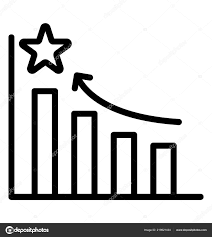 bar graph analysis business growth chart stock vector