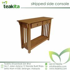 Stripped Side Console Rectangular Table Step Stool Console