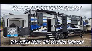 Things to consider when choosing 5th wheel toy hauler for full time living. Luxury Front Living Room 2020 Riverstone 37flth Toy Hauler Fifth Wheel Couchs Rv Nation Review Tours Youtube